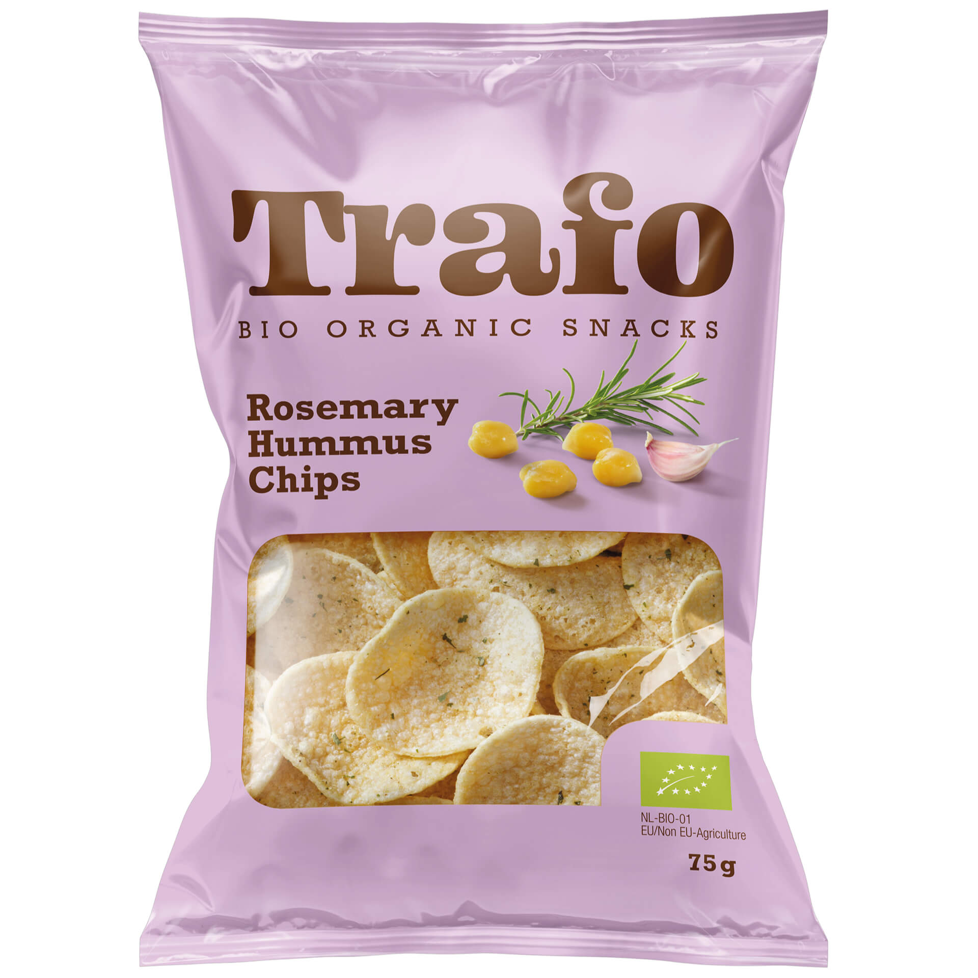 Trafo Hummus chips rozemarijn bio 75g